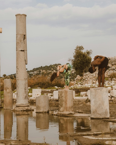 Yoga Practice at Ancient Ruins