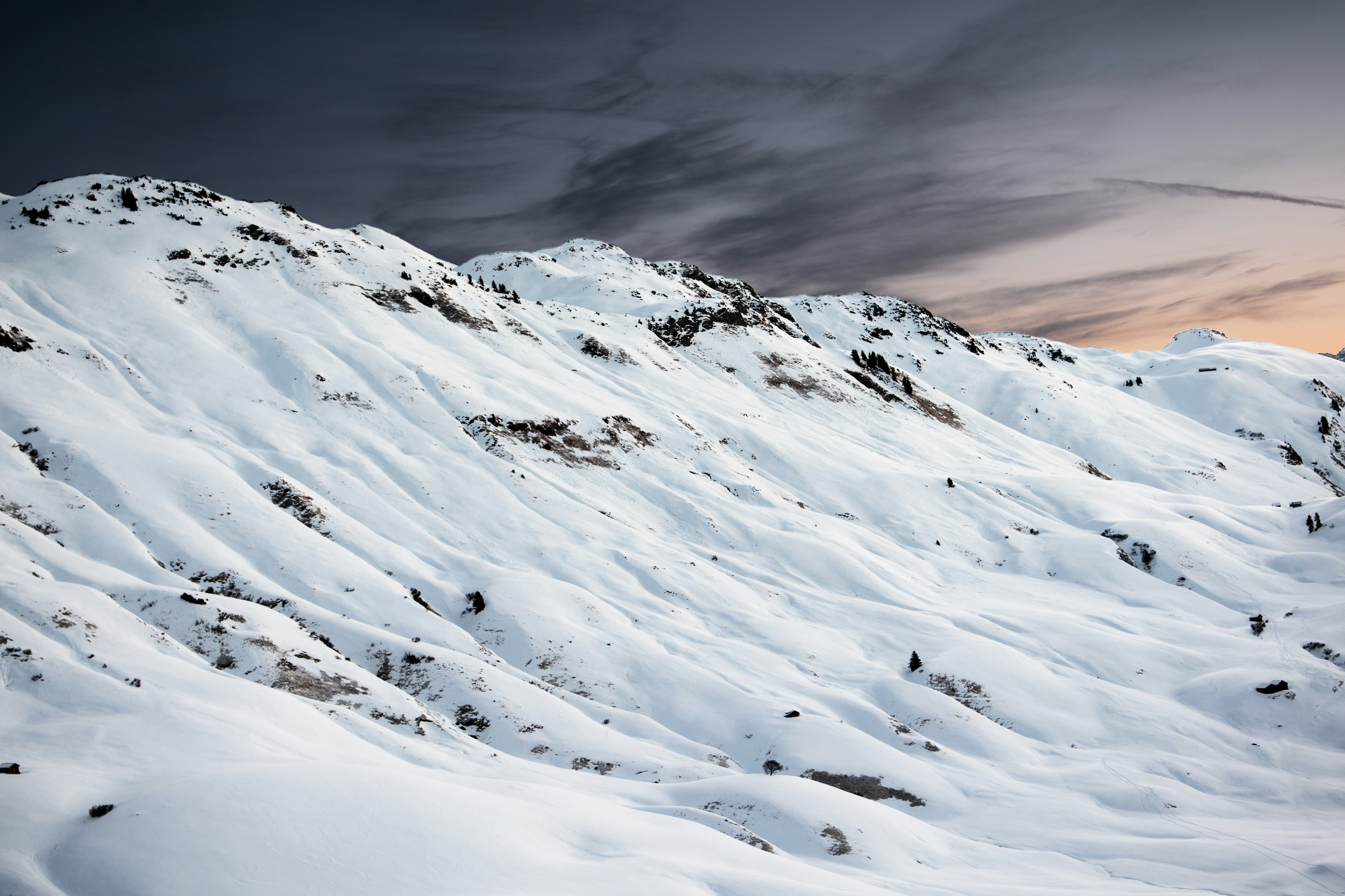 Snow-covered Mountain Slopes
