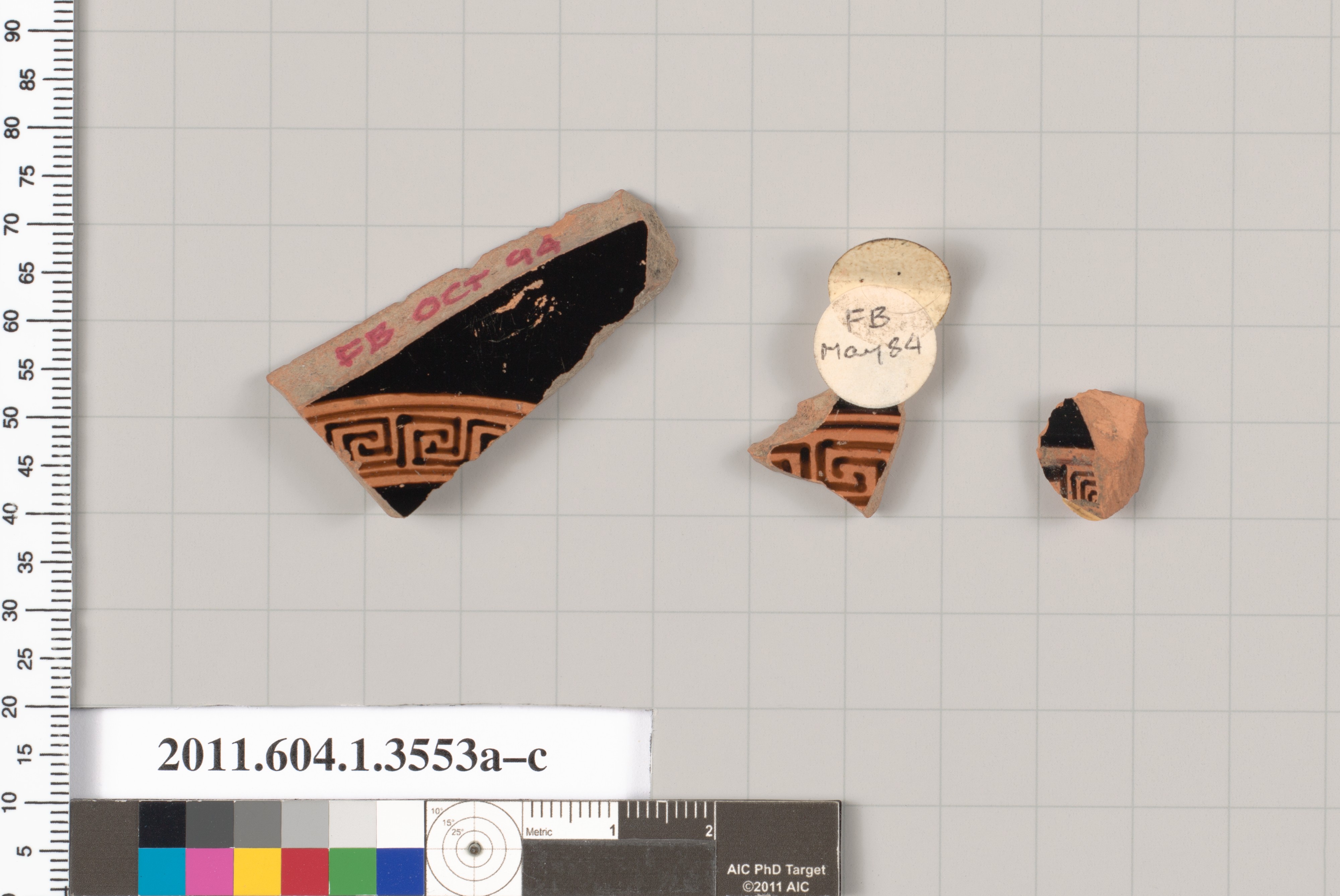 Three Ancient Pottery Fragments