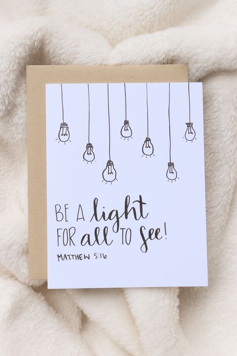Be A Light Bible Verse Greeting Card