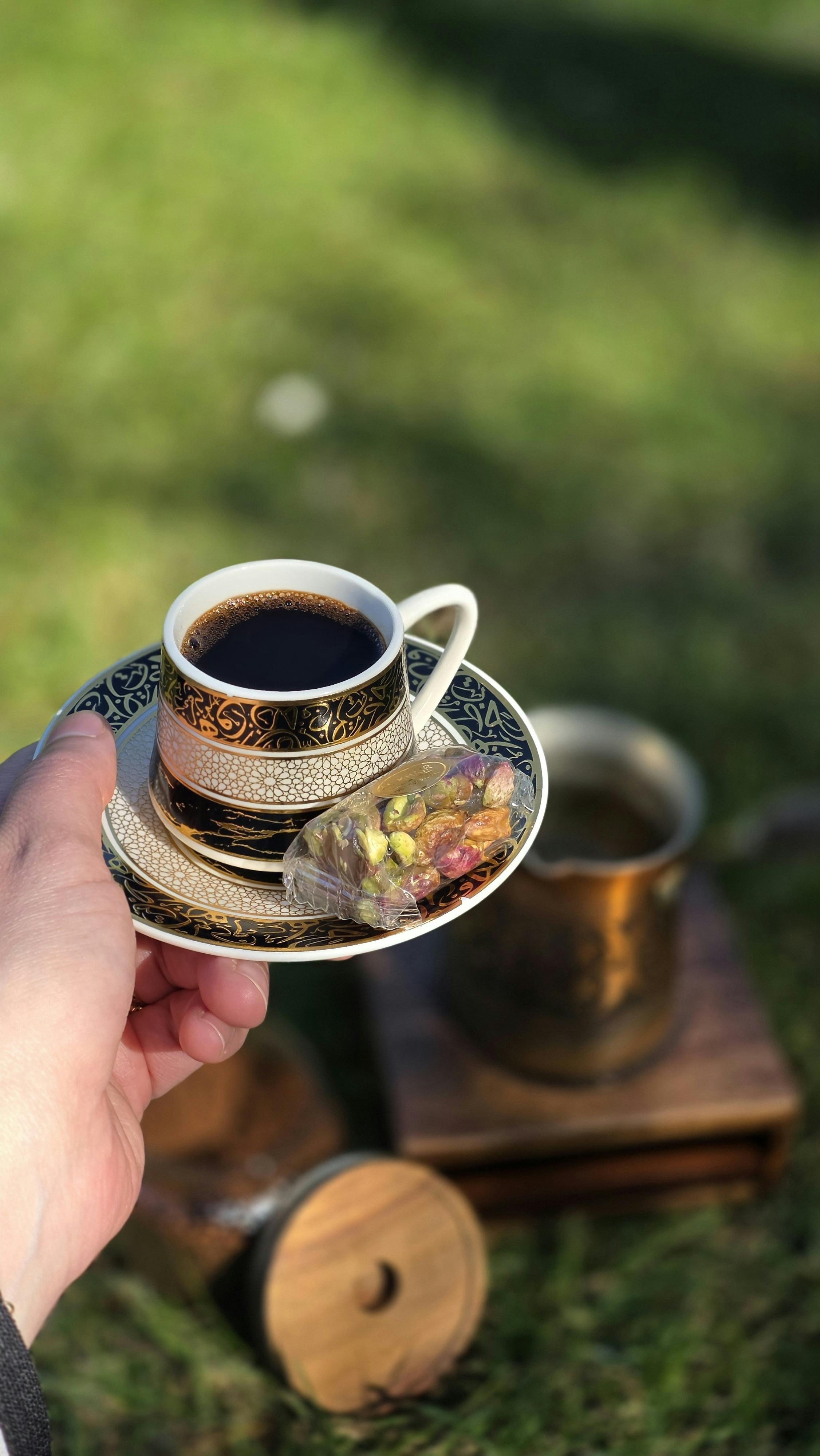 Cup of Turkish Coffee Outdoors