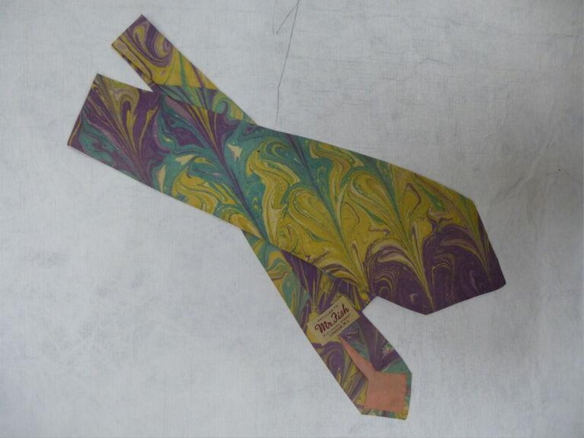 Marbled Patterned Vintage Necktie