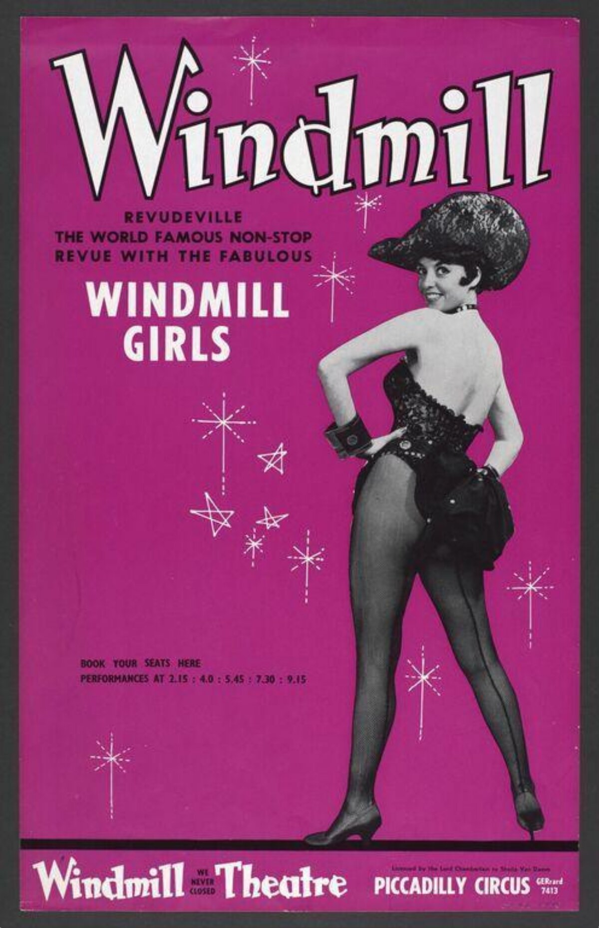 Vintage Windmill Theatre Revue Poster