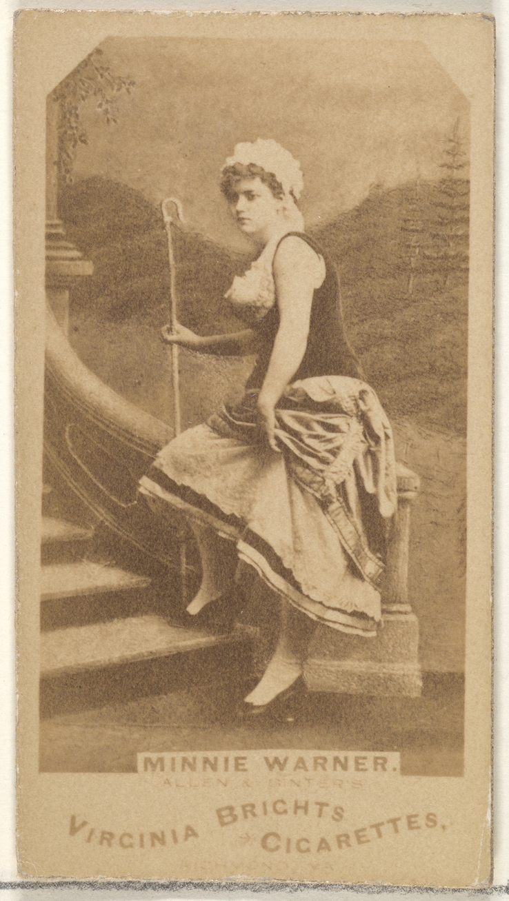 Vintage Cigarette Card of Minnie Warner