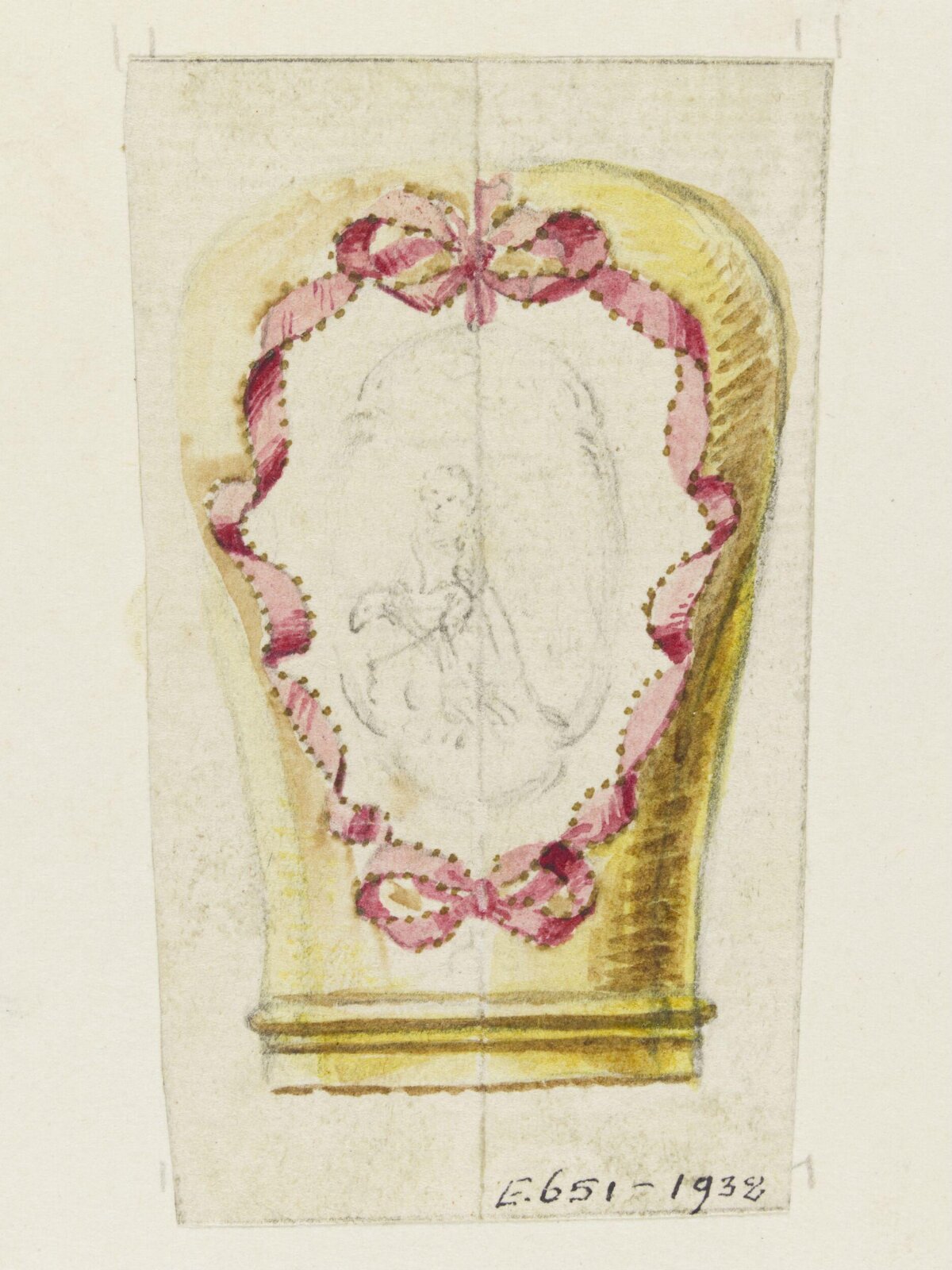 Watercolor Design Sketch for Decorative Panel