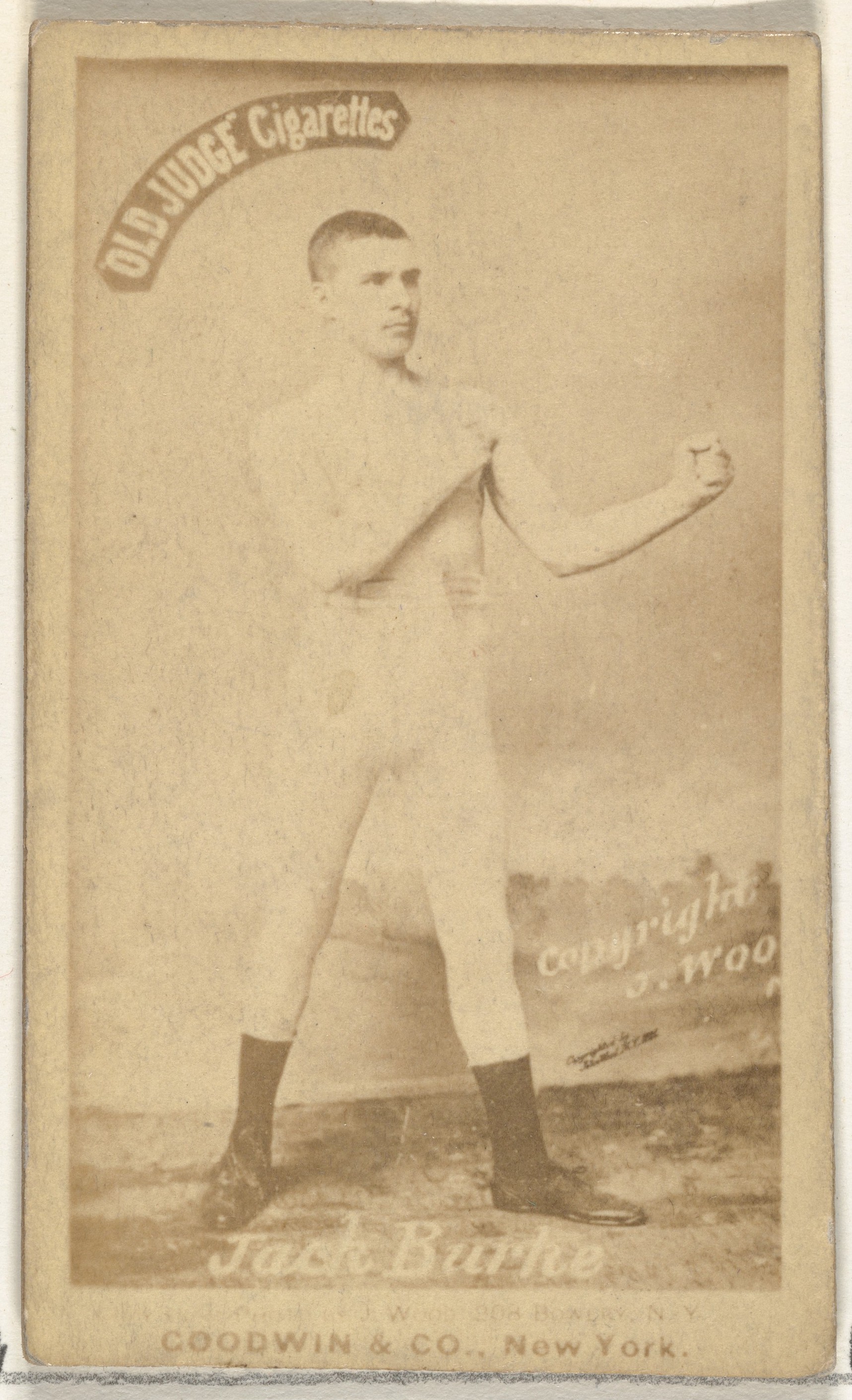 Old Judge Cigarette Card of Jack Burke