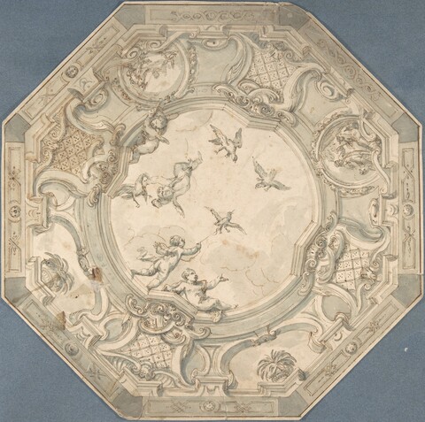 Octagonal Ceiling Design Sketch