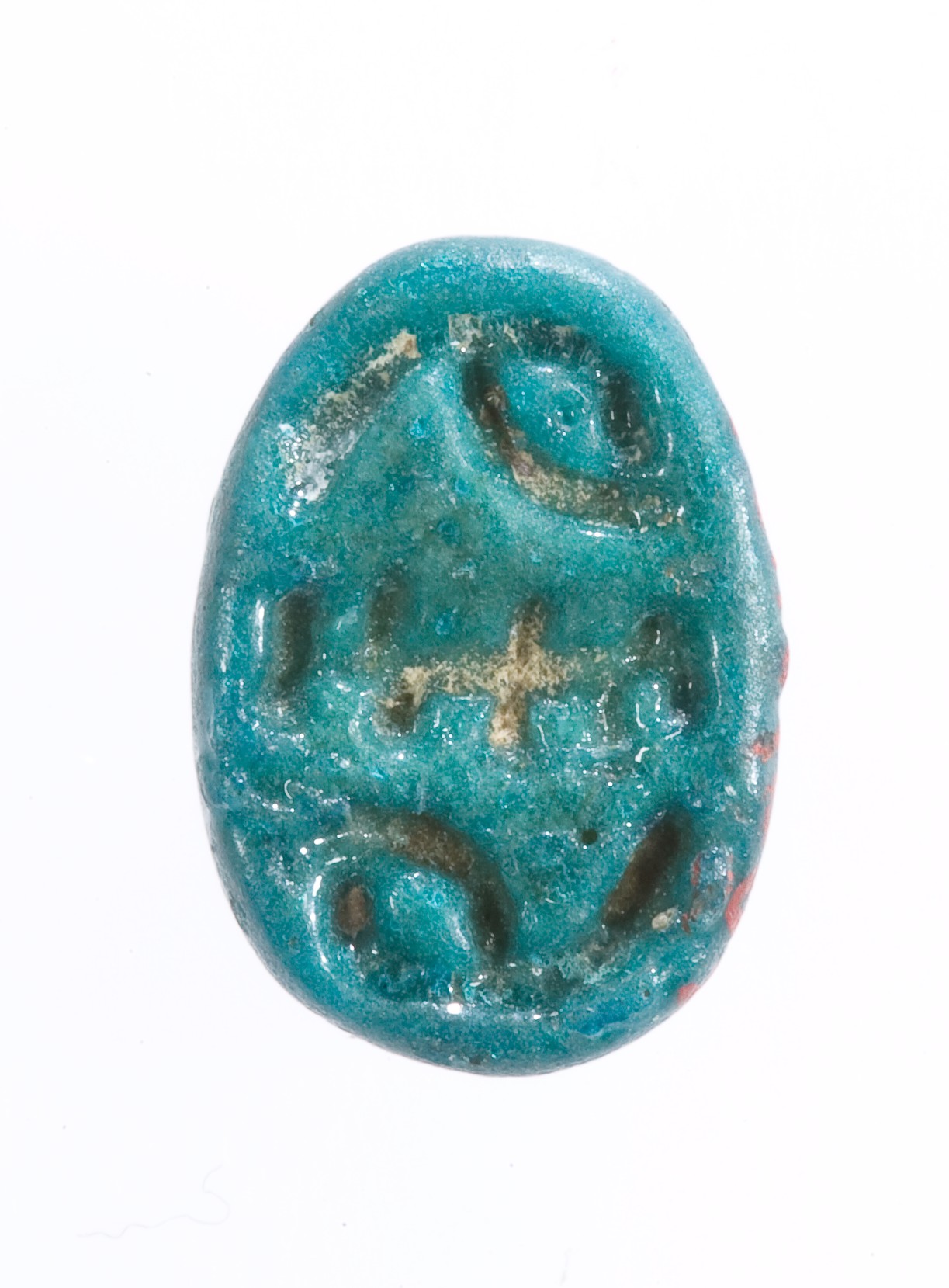 Ancient Carved Turquoise Oval Seal