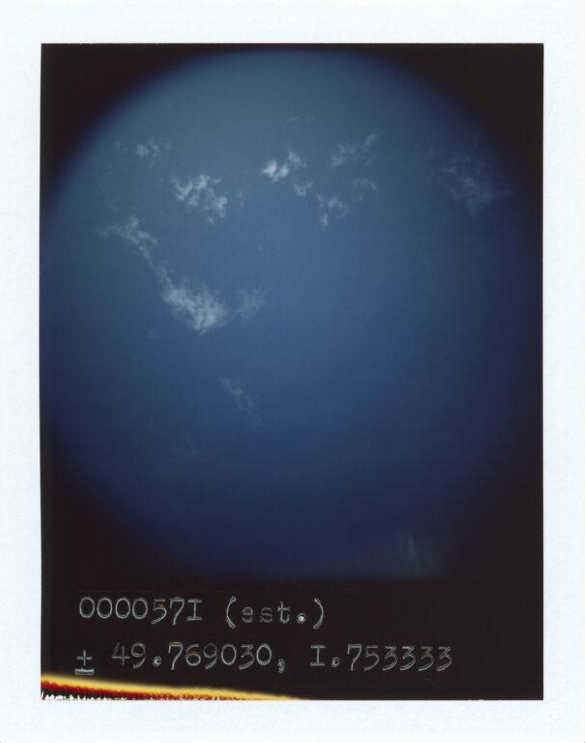 High Altitude Blue Sky With Coordinates