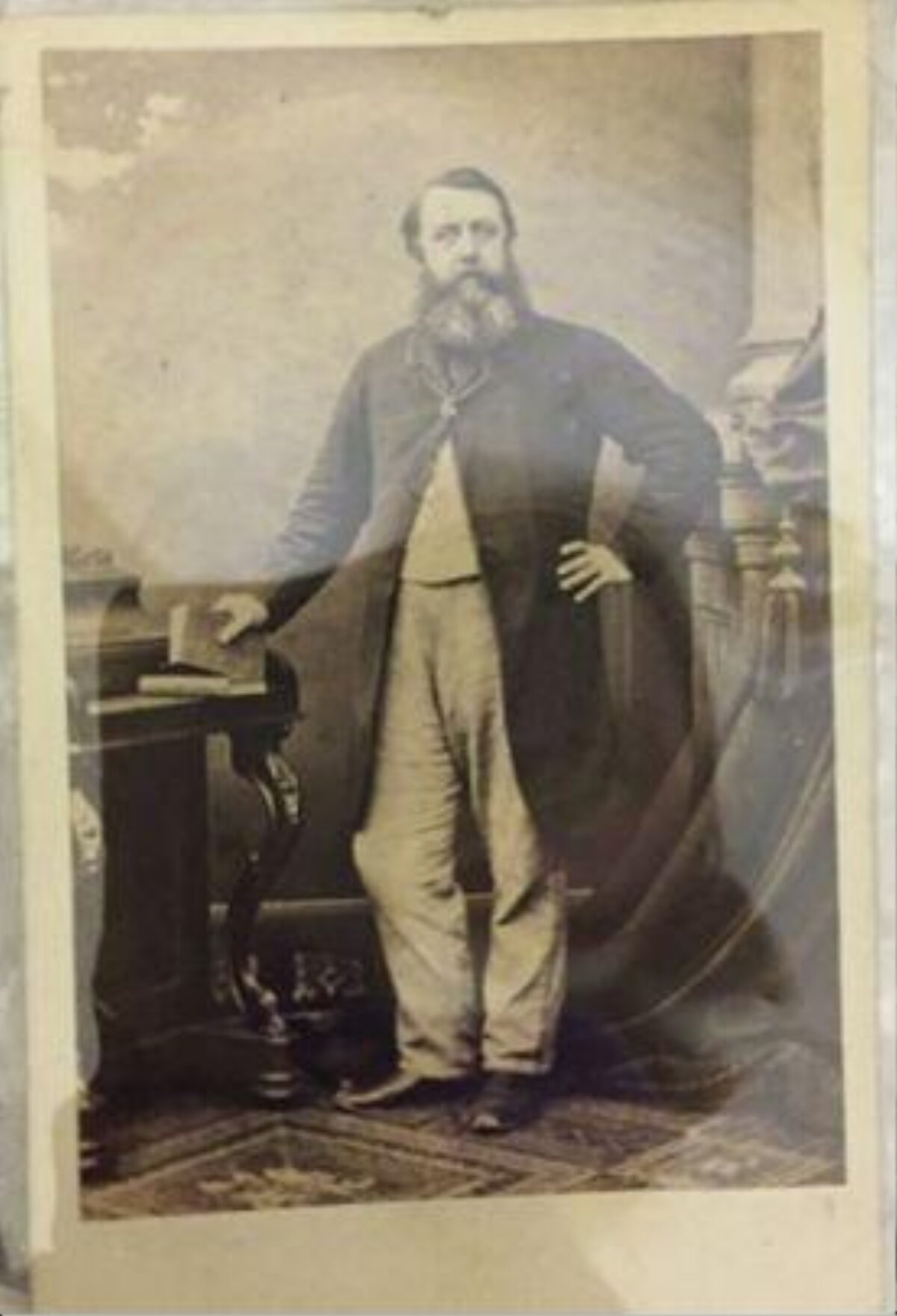Vintage Full Length Portrait of Bearded Man