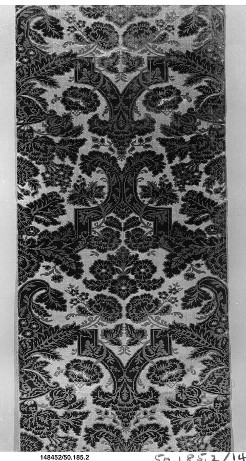 Antique Floral Pattern Woven Textile