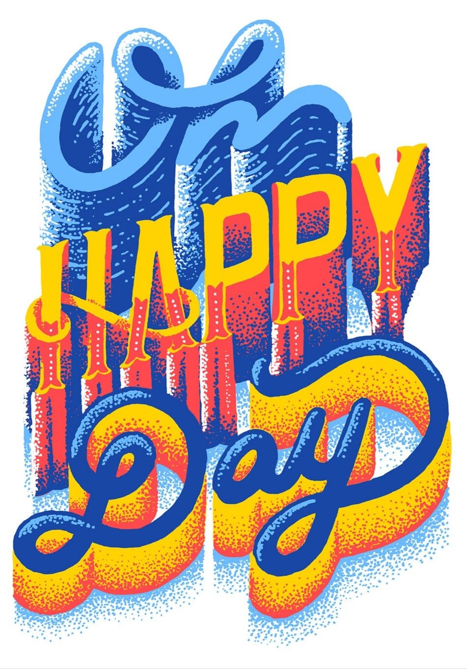 Oh Happy Day Hand Lettering Art