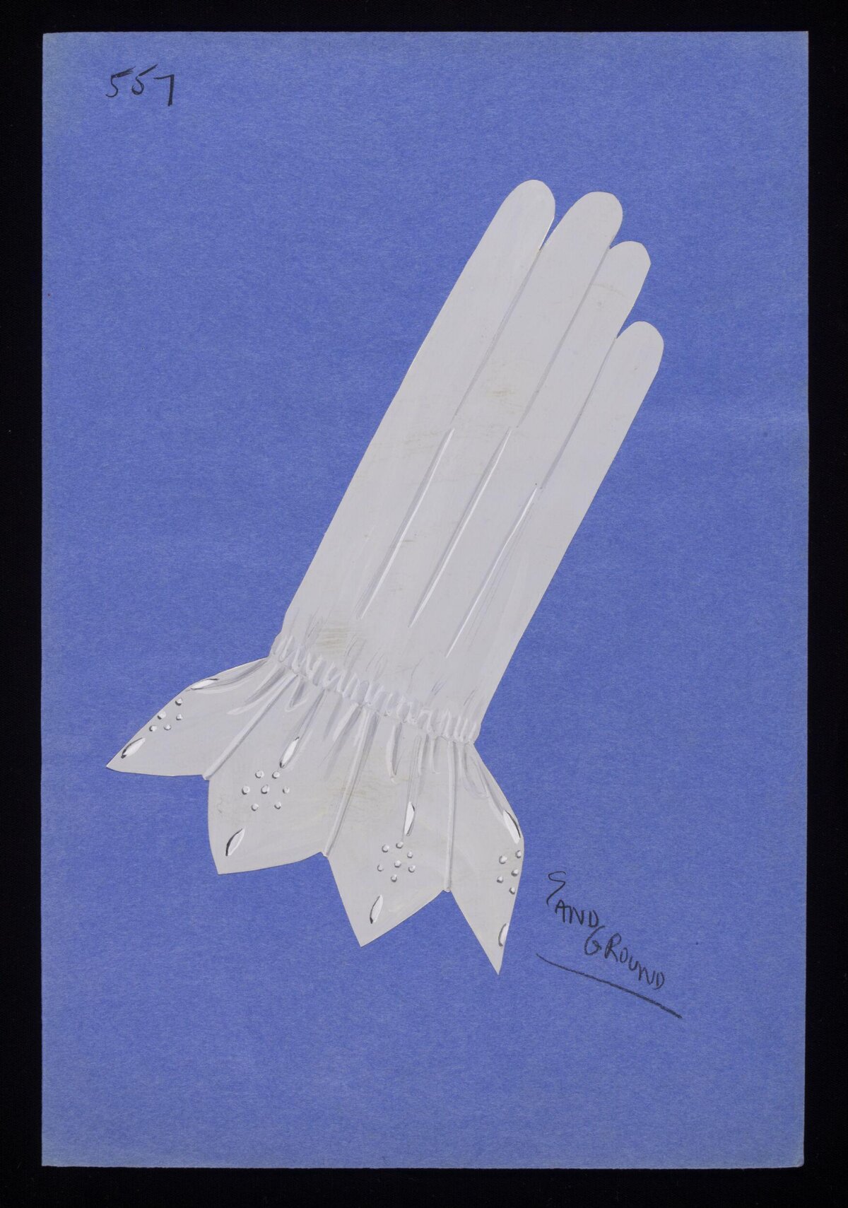 Fashion Sketch of White Glove