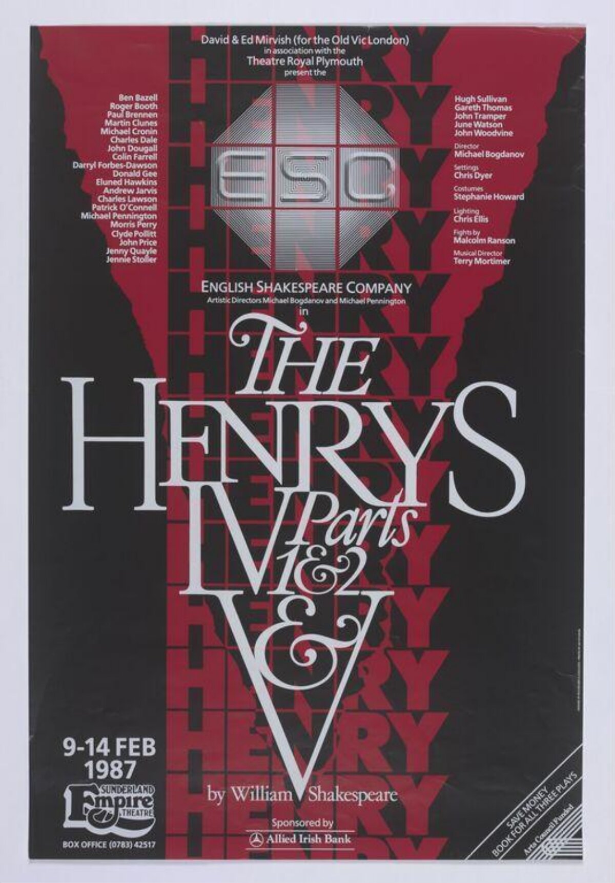1987 The Henrys Theatre Poster