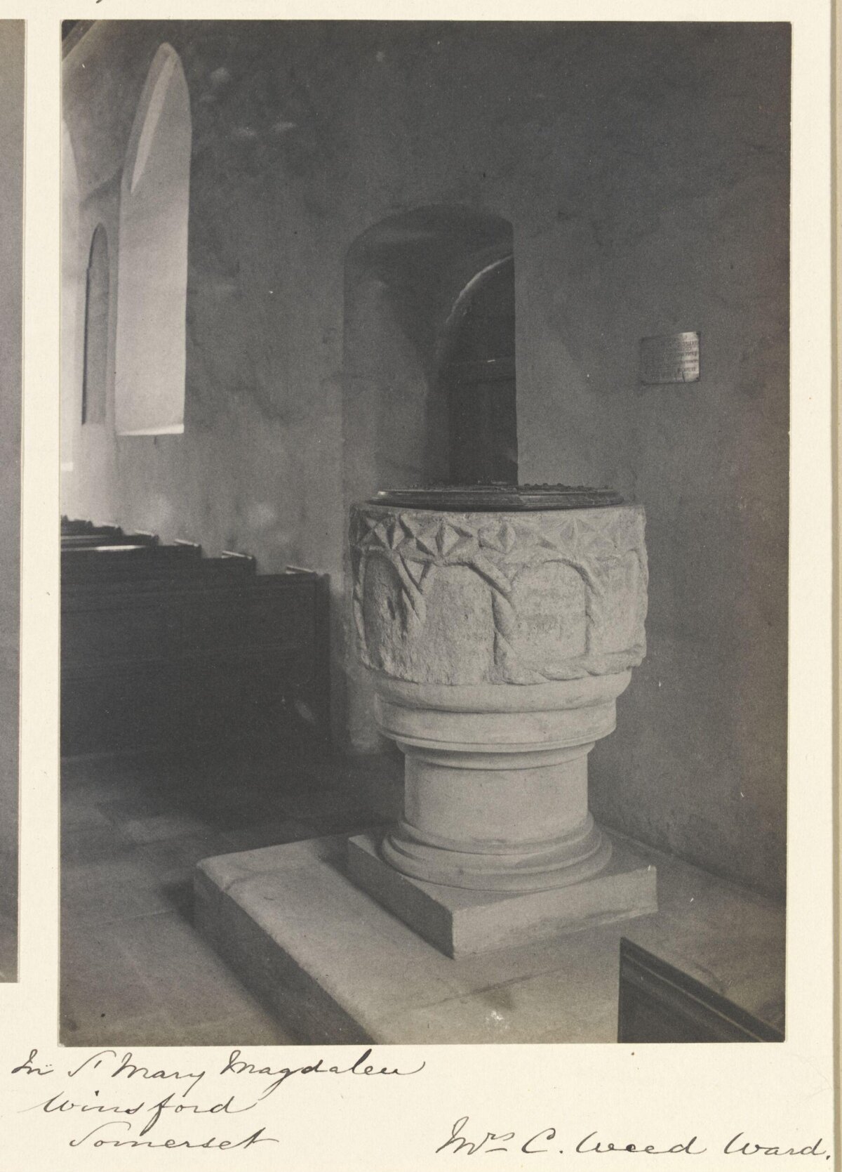 Carved Stone Baptismal Font