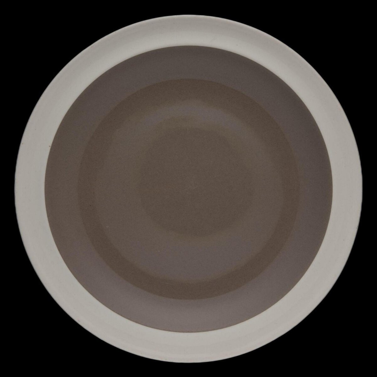 Gradient Gray Round Ceramic Plate