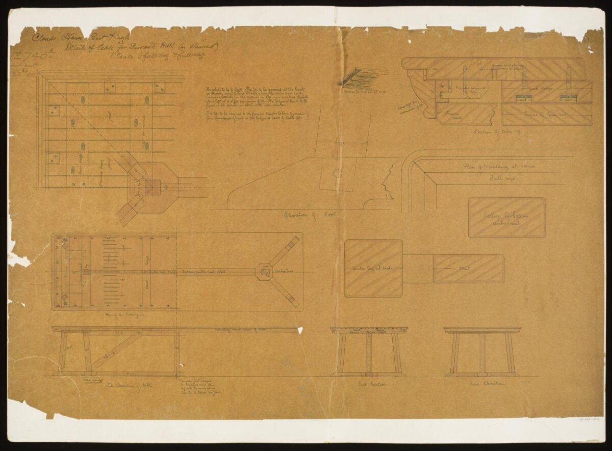 Vintage Table Construction Blueprint