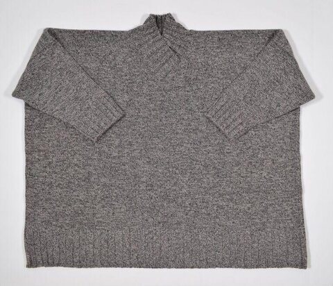 Laid Flat Gray Turtleneck Sweater