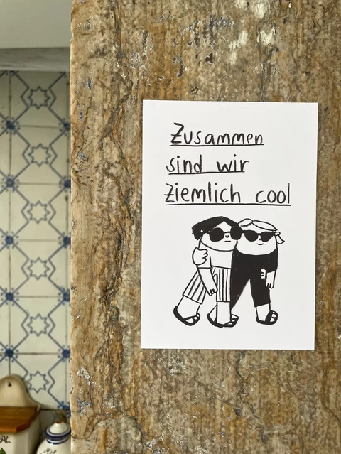 Hand-drawn German Quote Poster