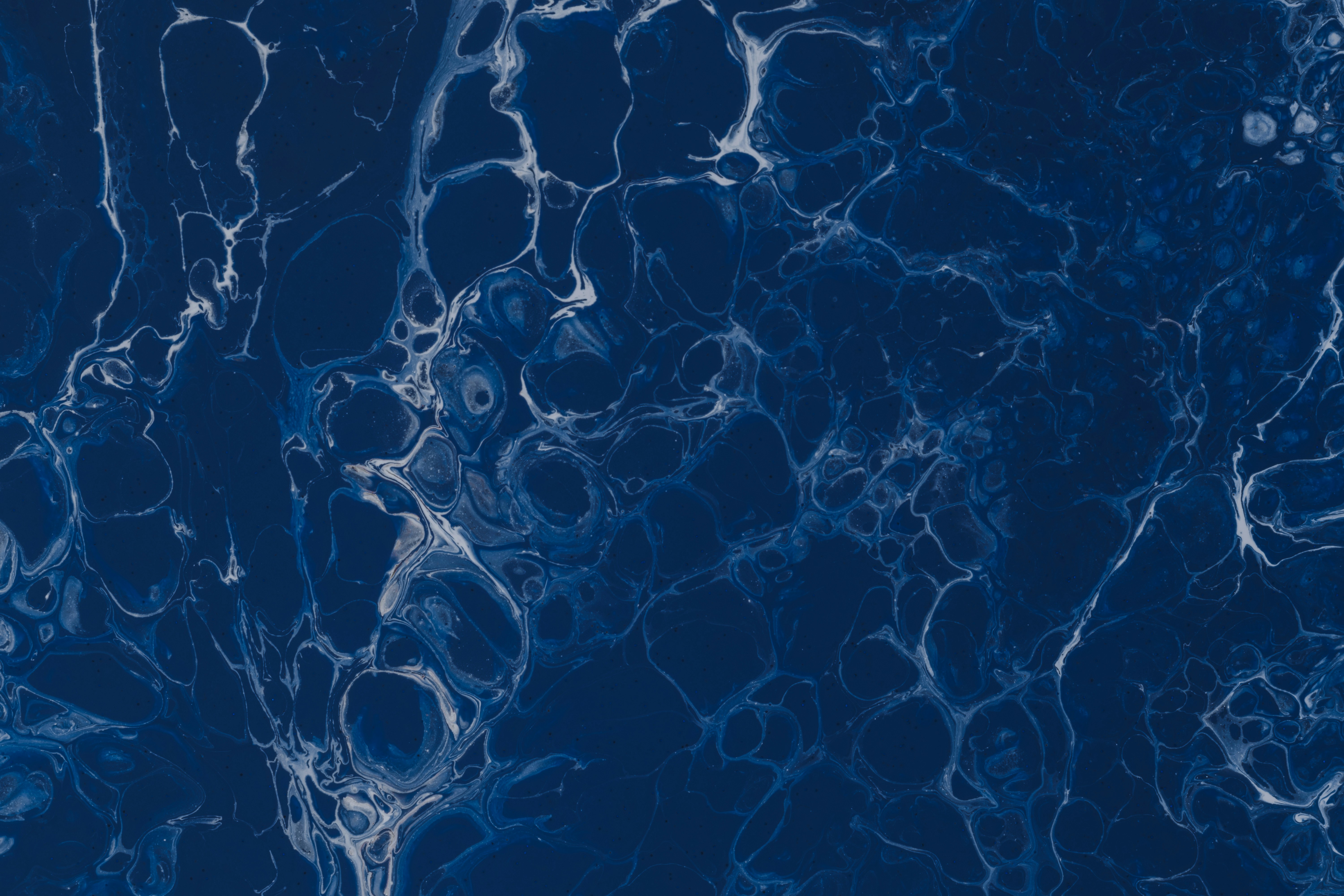 Deep Blue Fluid Marbling Texture