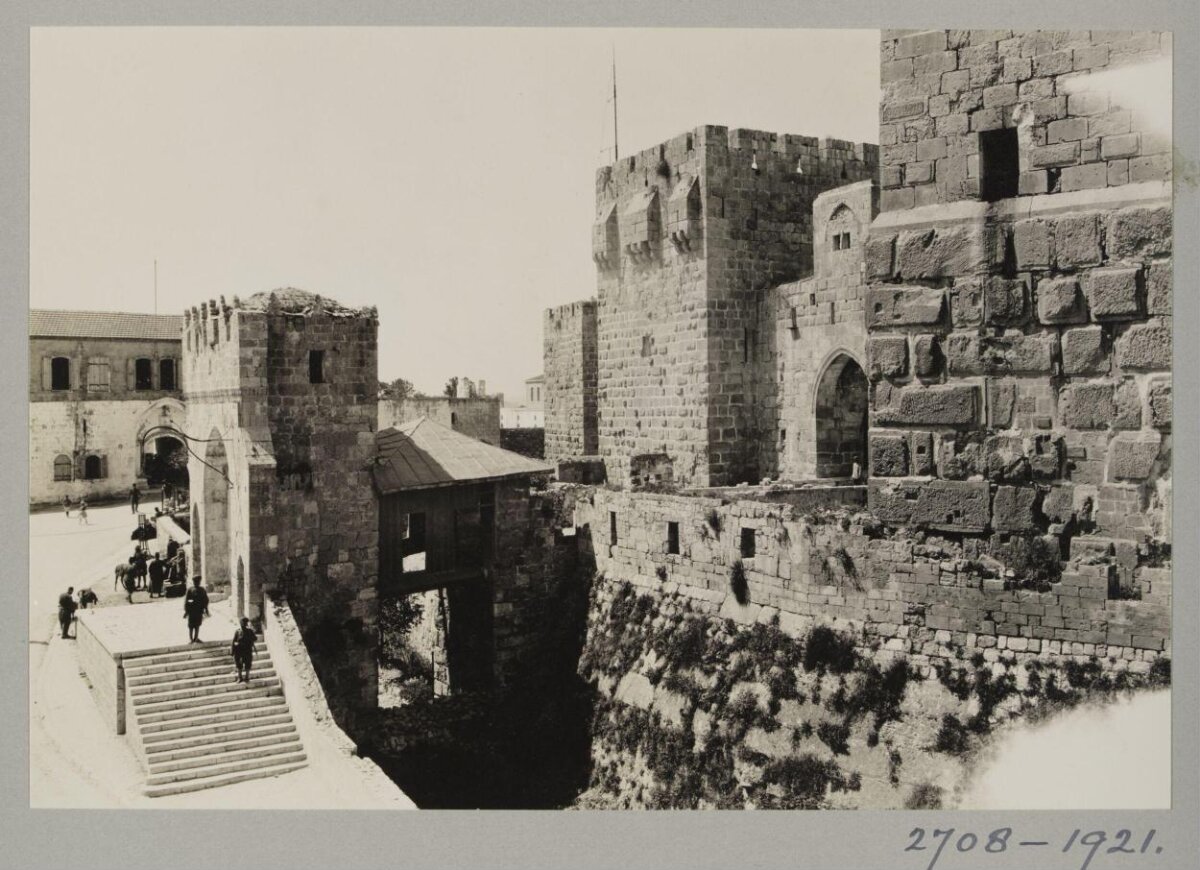 1921 Old Photo of Jerusalem City Gate
