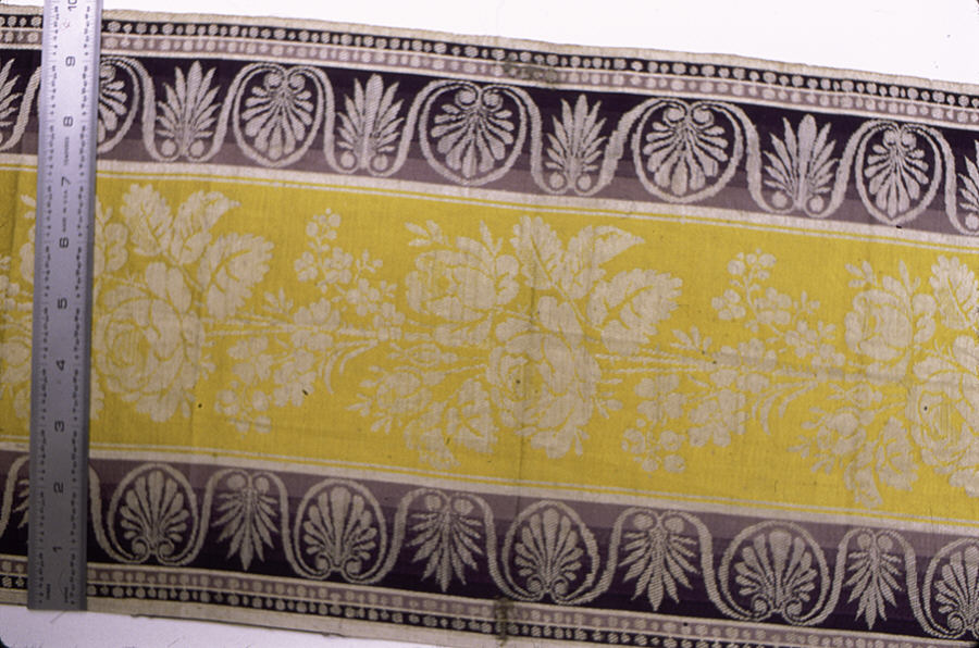 Antique Floral Patterned Textile Fragment