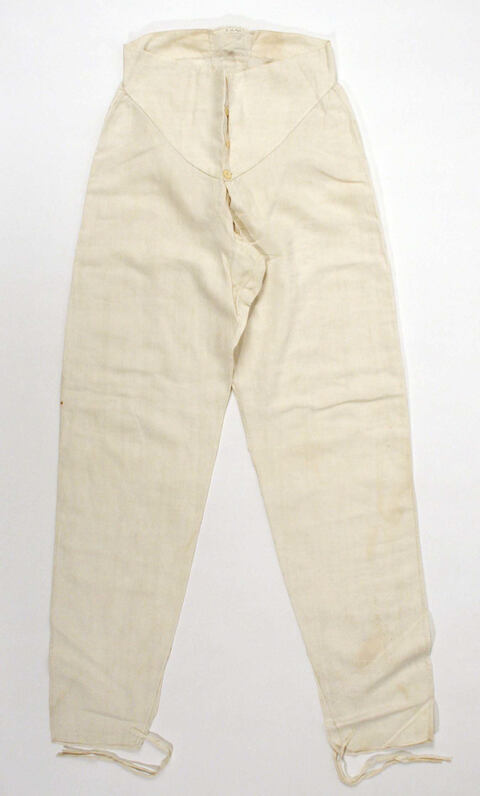 Vintage Off-white Linen Trousers