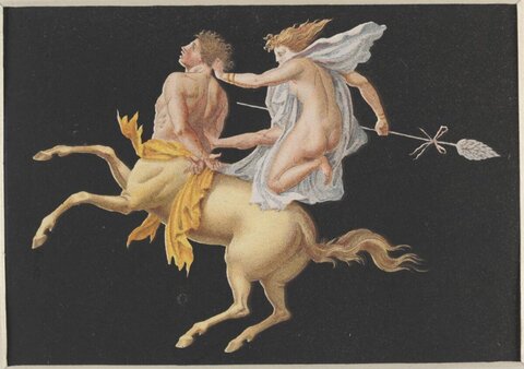 Mythological Centaur and Huntress