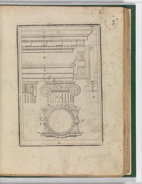 Antique Ionic Order Architectural Drawing