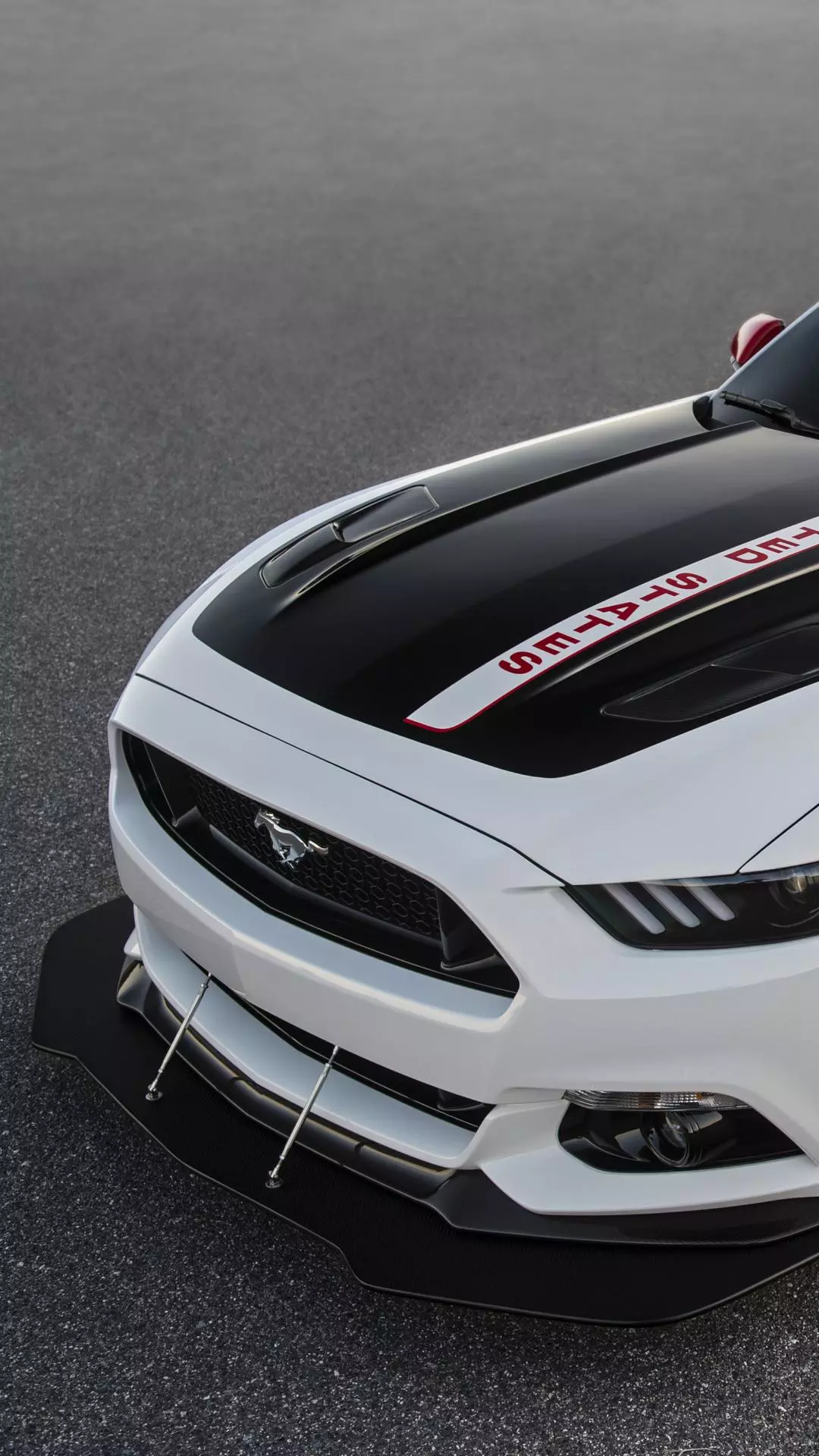 Modified White Ford Mustang Front — Cars