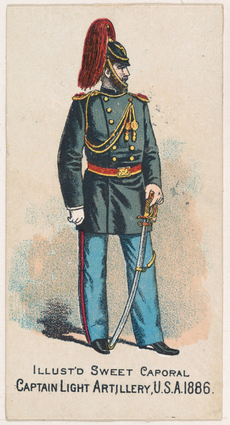 1886 US Light Artillery Captain Illustration