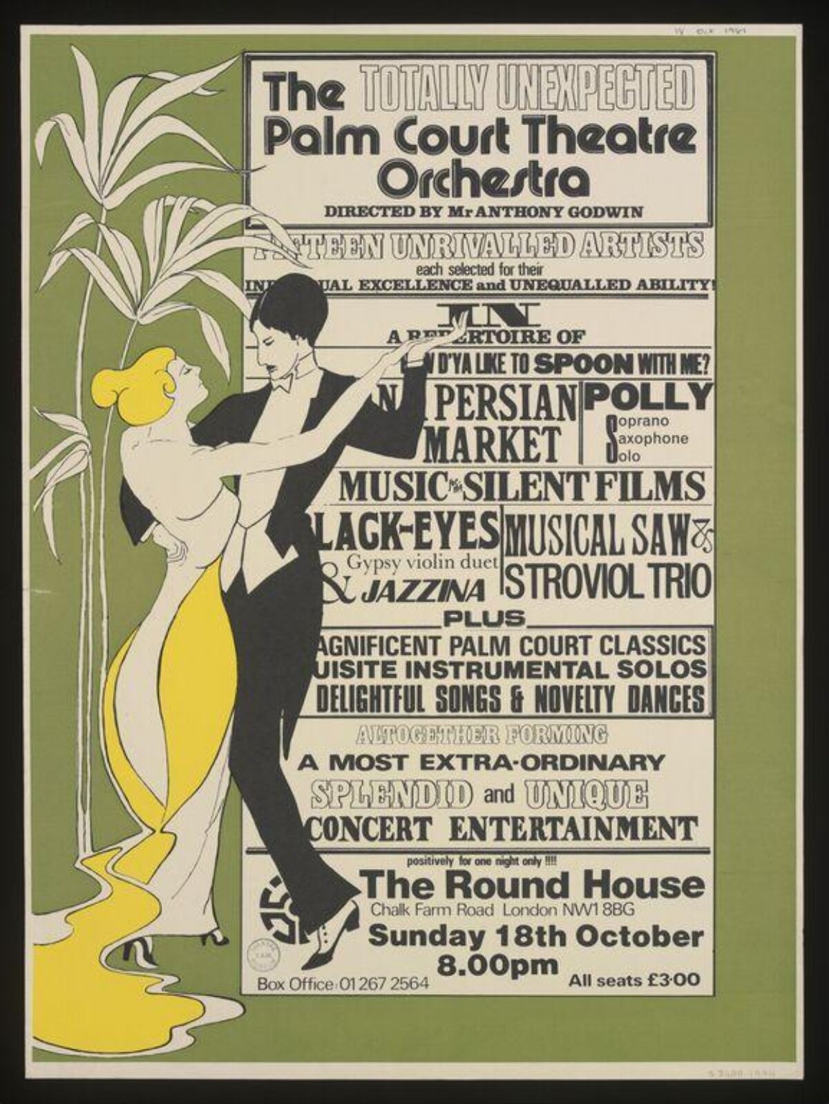 Palm Court Theatre Orchestra Concert Poster