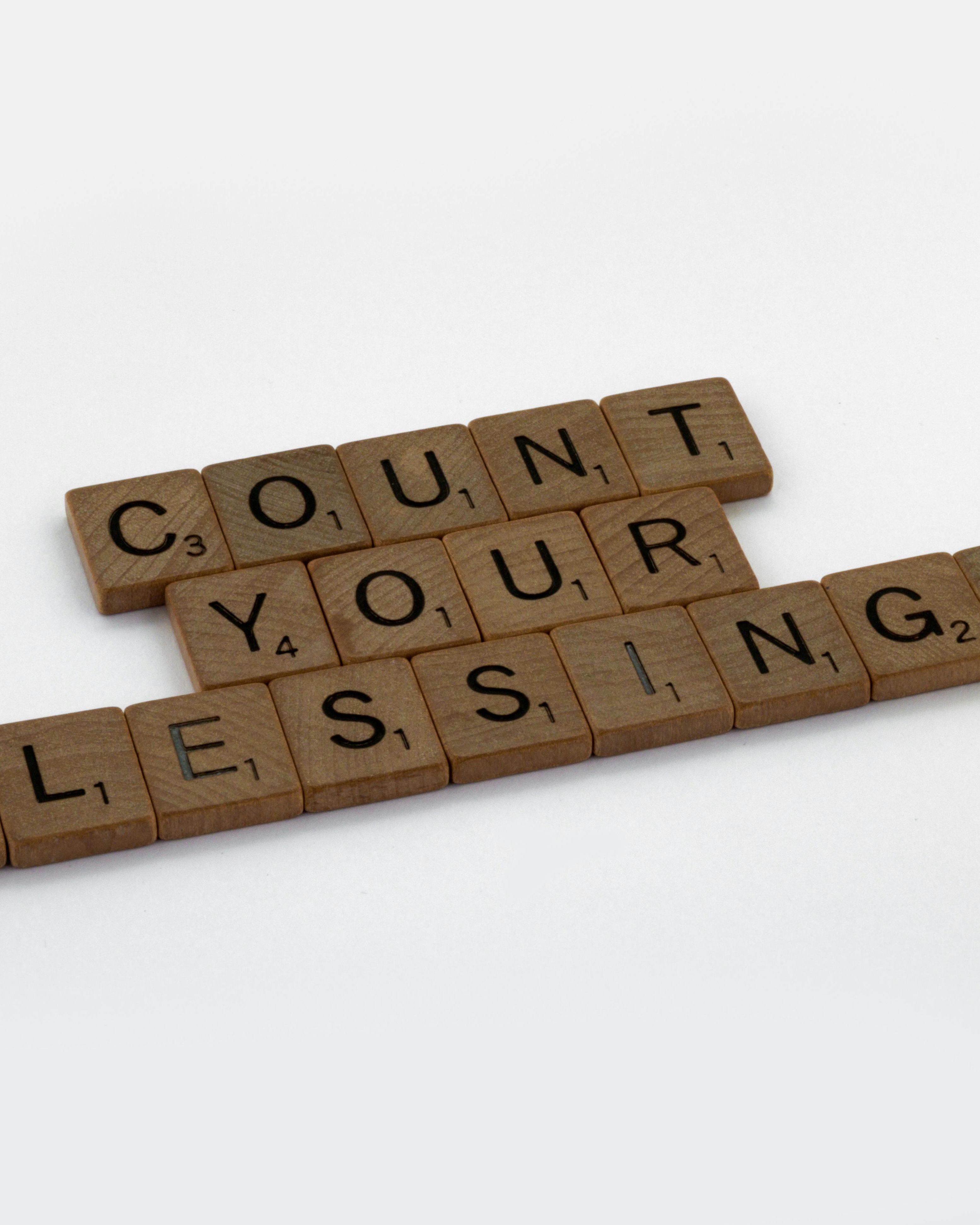 Count Your Blessing Scrabble Tiles