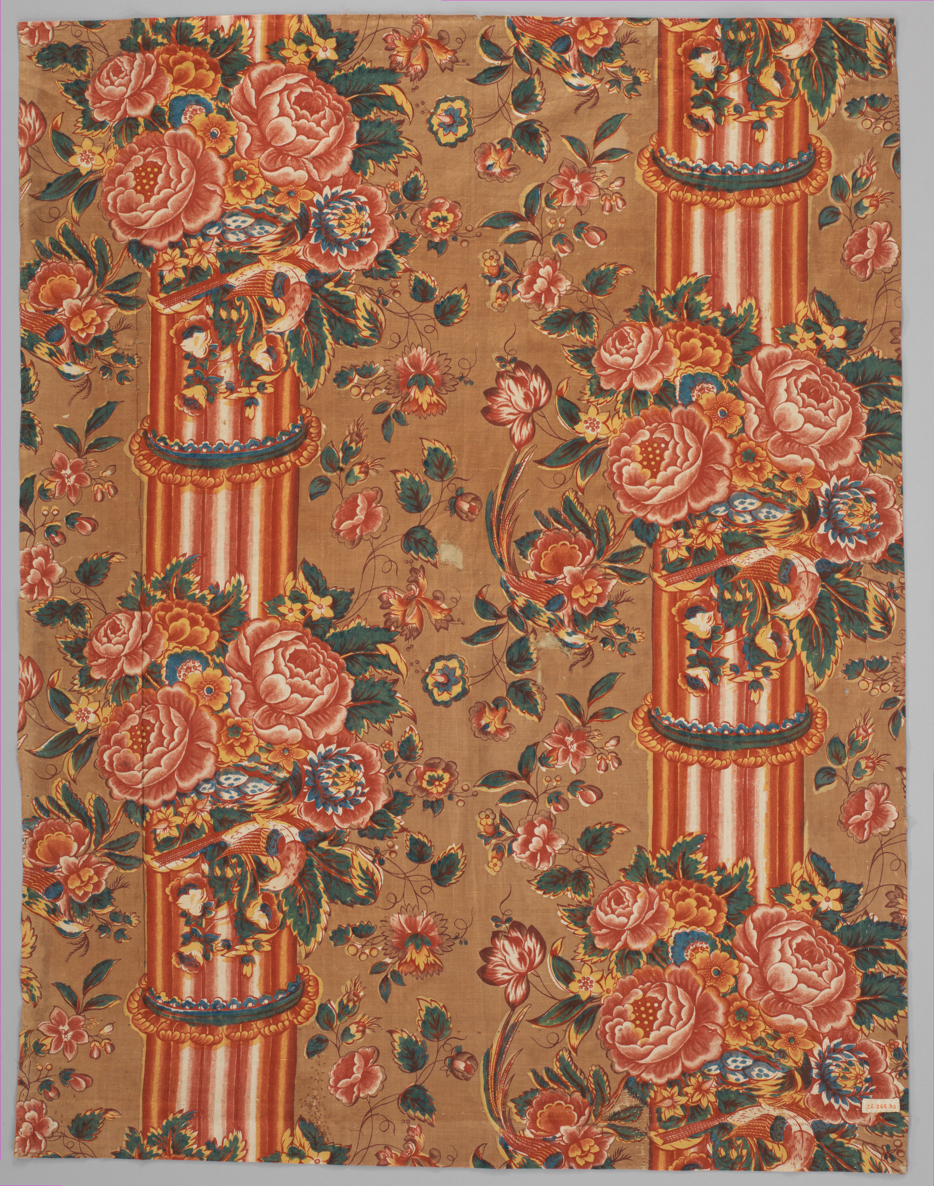 Vintage Floral Printed Textile