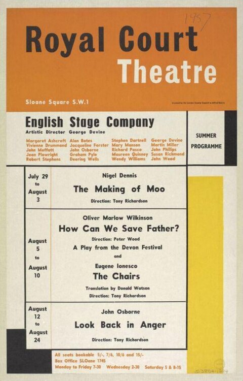 Royal Court Theatre Summer Programme