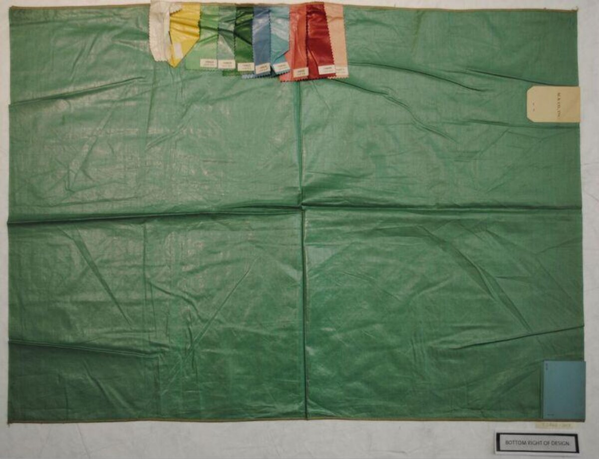 Green Fabric Sample Swatch Board