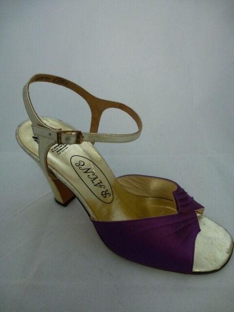 Purple Ankle Strap High Heel Sandal