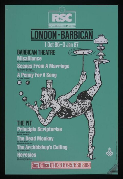 RSC London Barbican Theatre Season Poster