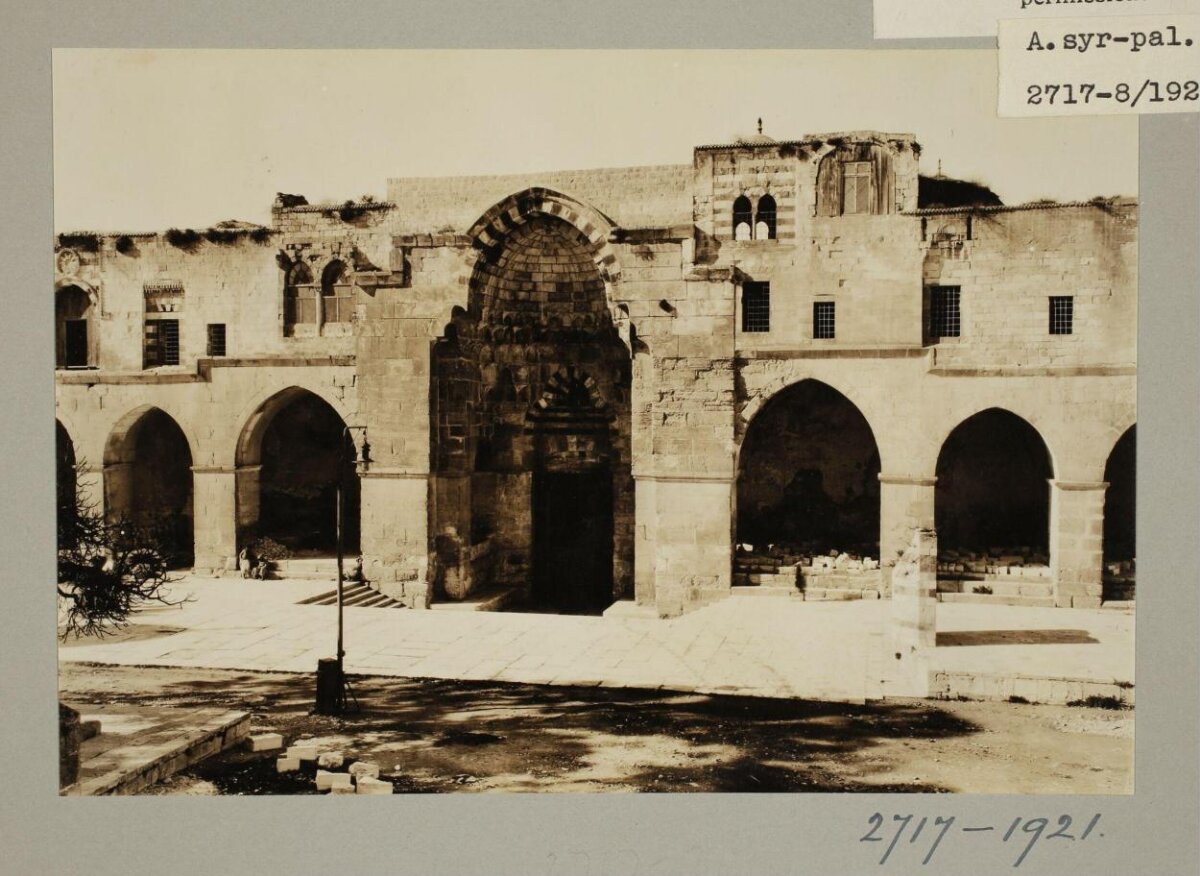 Vintage Historical Stone Building Courtyard