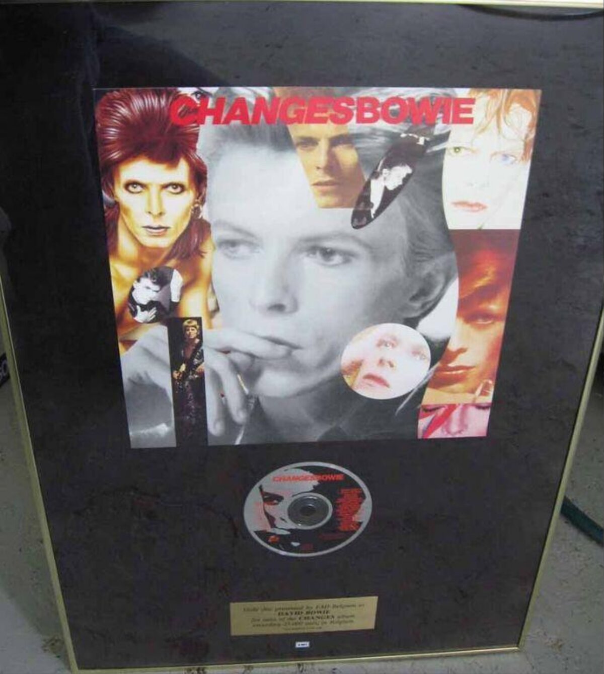 Framed Changesbowie Commemorative Plaque