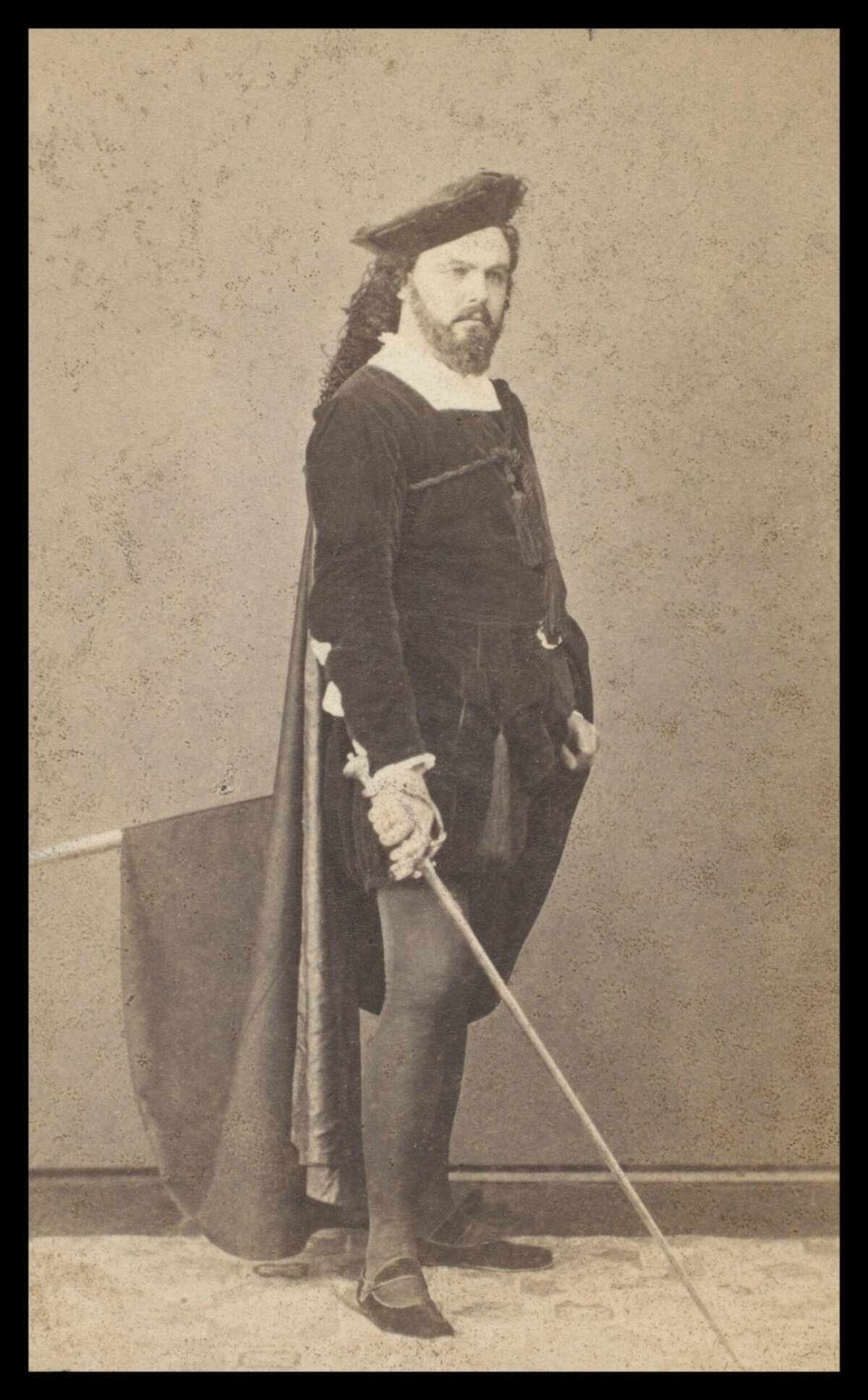 Vintage Portrait of Man in Historical Costume