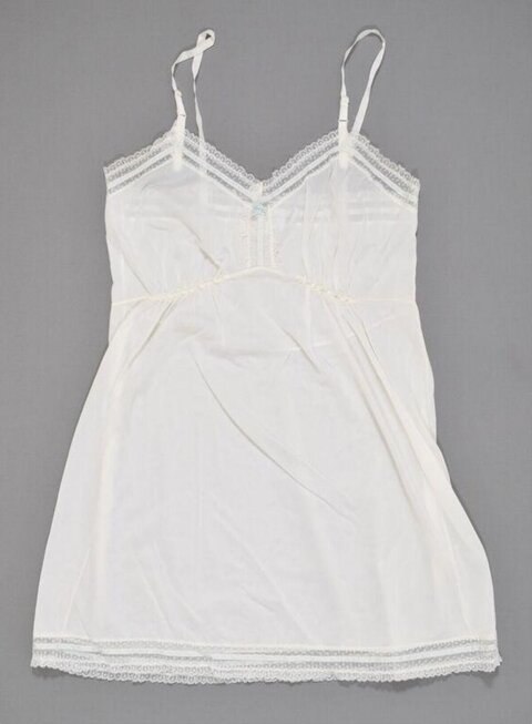 White Lace Trim Slip Nightdress