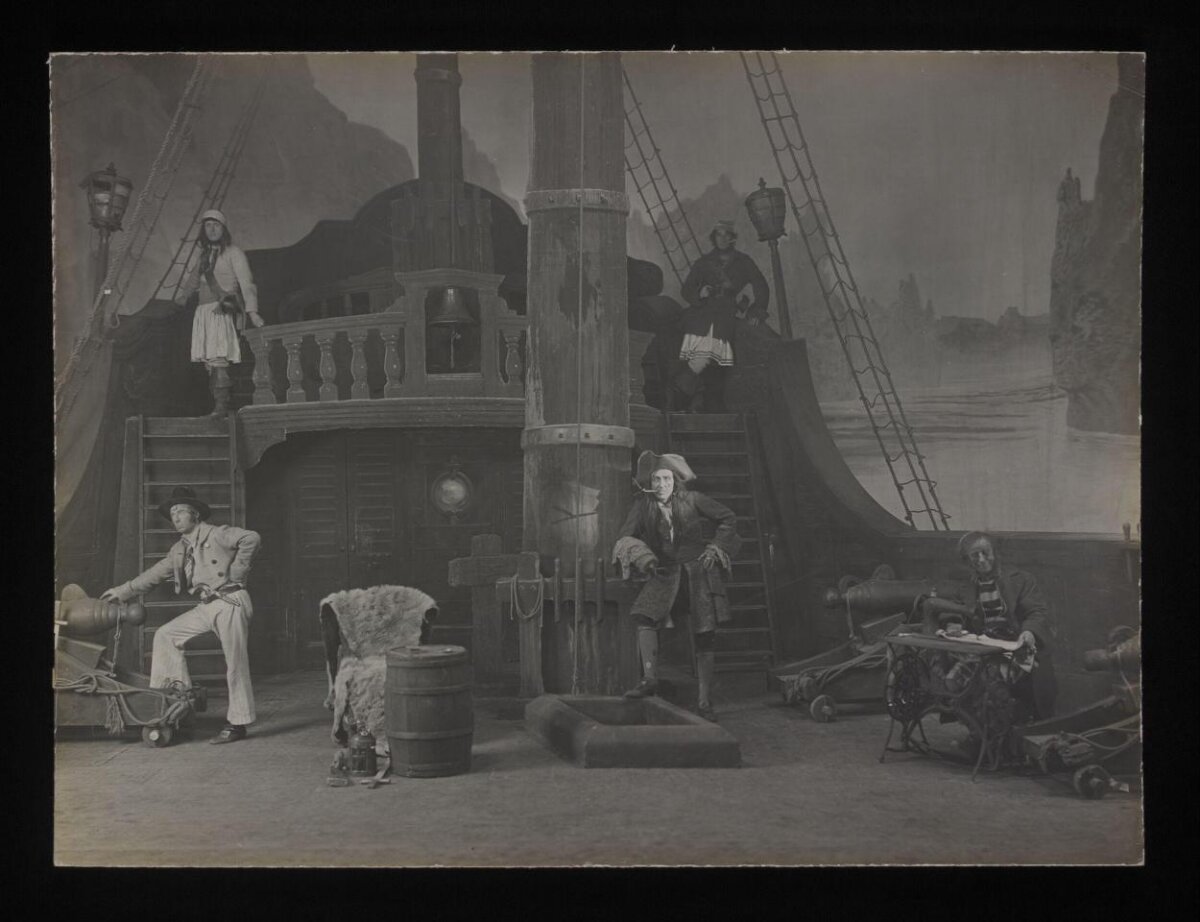 Old Photo of Pirate Ship Stage Scene