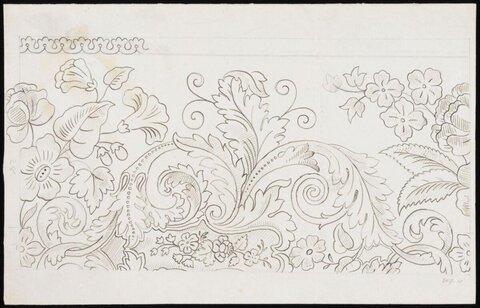 Traditional Floral Ornament Sketch