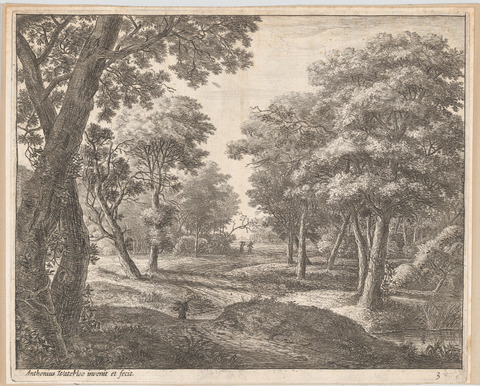 Wooded Landscape Etching