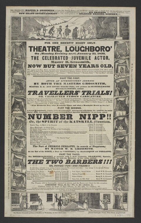 1836 Loughborough Theatre Playbill