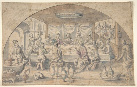 Sketch of Wedding Feast at Cana