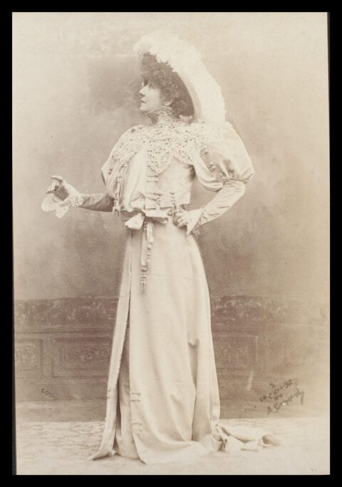 Vintage Studio Portrait of Edwardian Woman