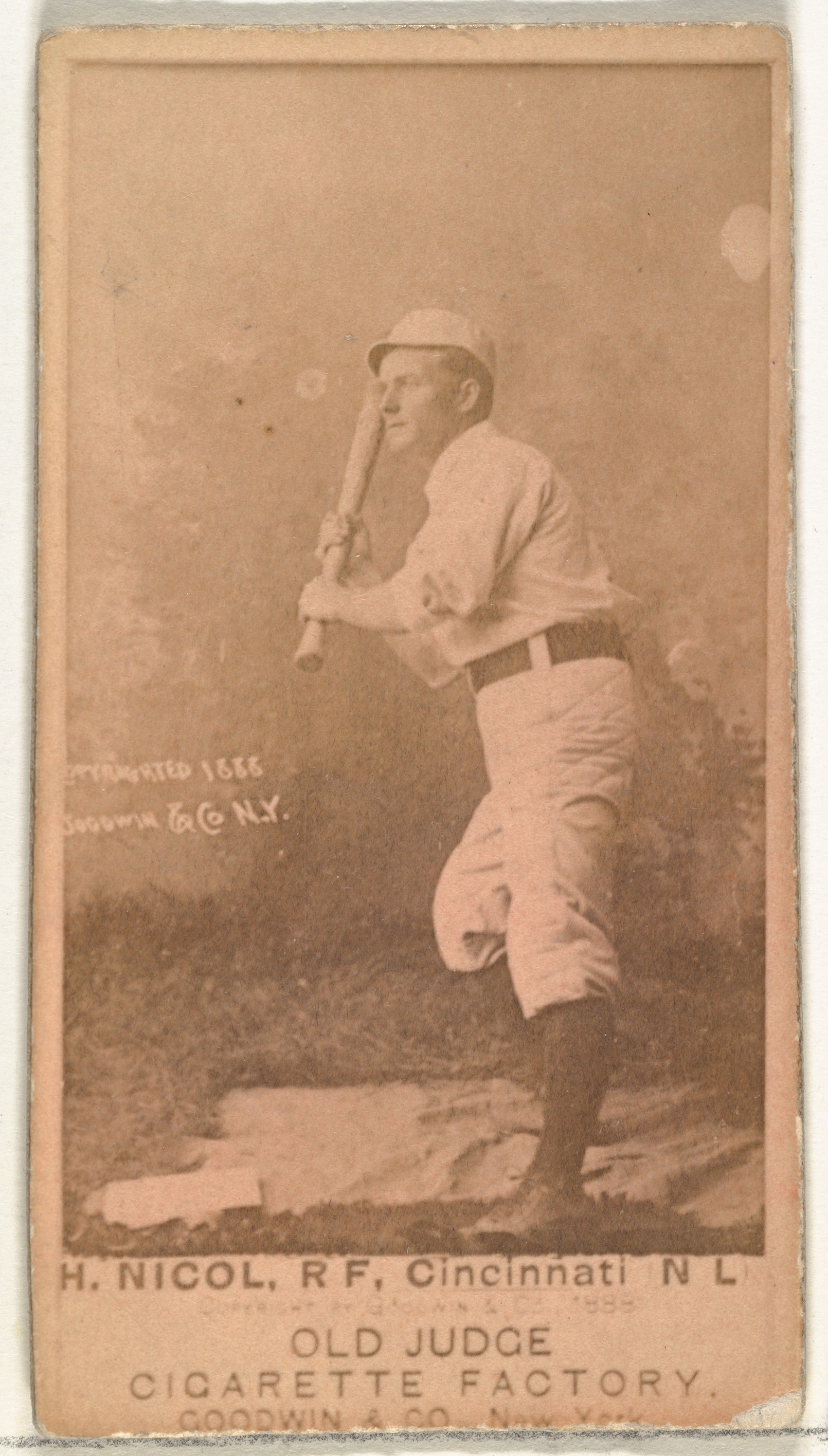 1888 Old Judge H. Nicol Baseball Card