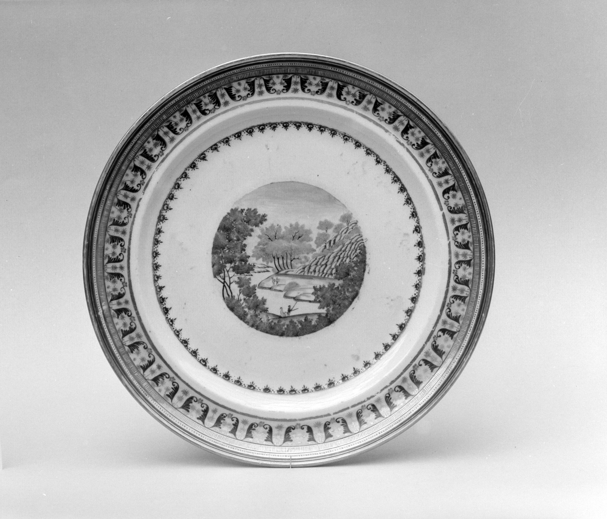 Vintage Landscape Porcelain Plate